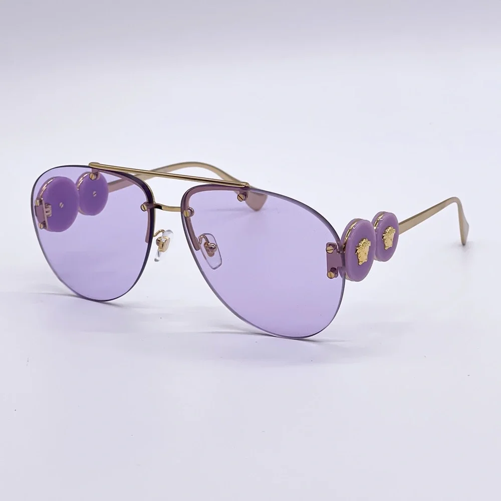 NEW VERSACE VE2250 14871A AVIATOR SUNGLASSES VERSACE MOD 2250 PURPLE_5